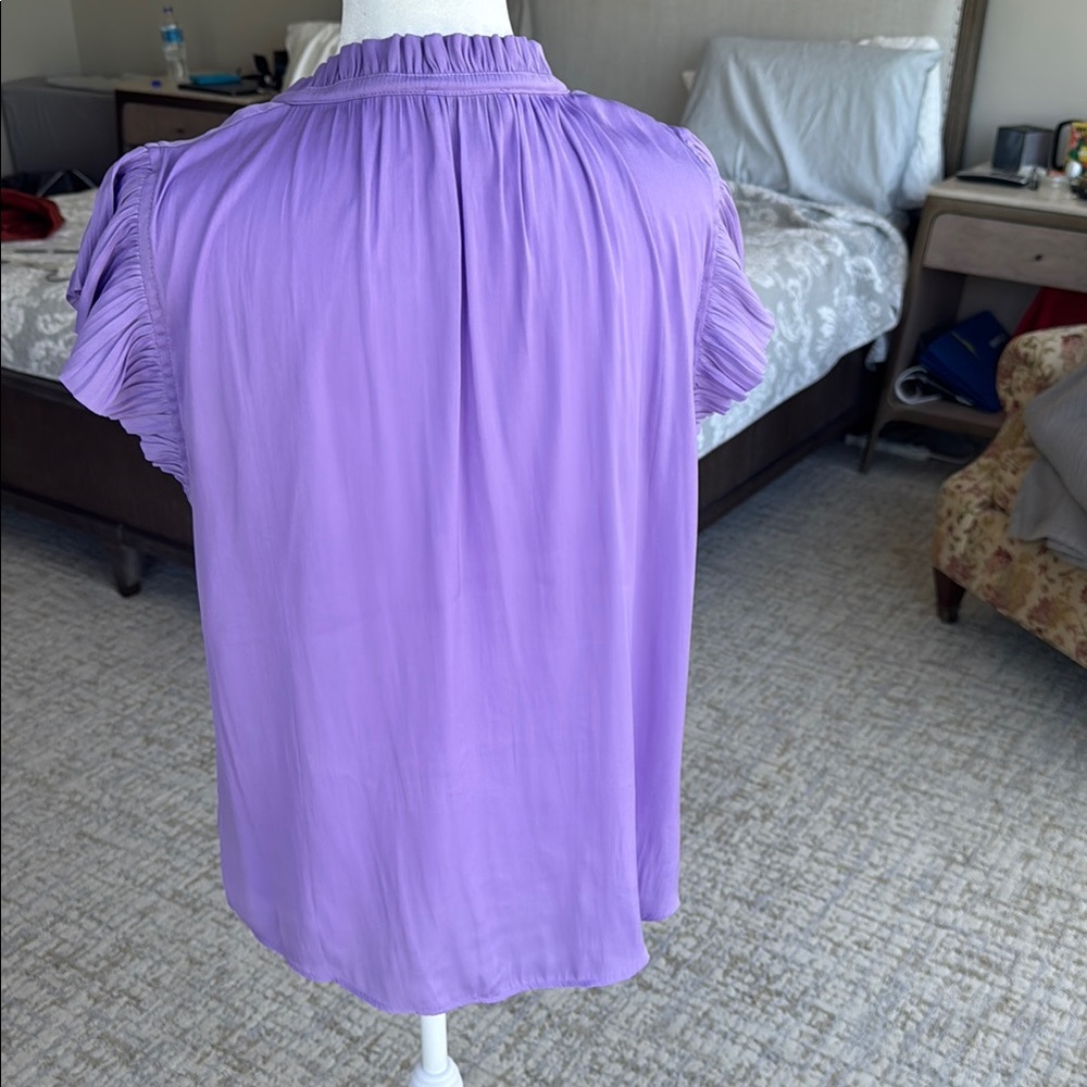 Current Air Split V-Neck Cap Sleeve - image 3